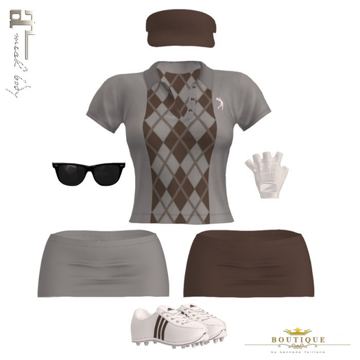 Second Life Marketplace For MAITREYA Girl Golfer Argyle Polo and